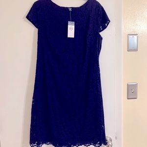 Chaps NWT Lace Dress Navy Size 16